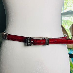 Brighton Red Leather Belt Medium/30